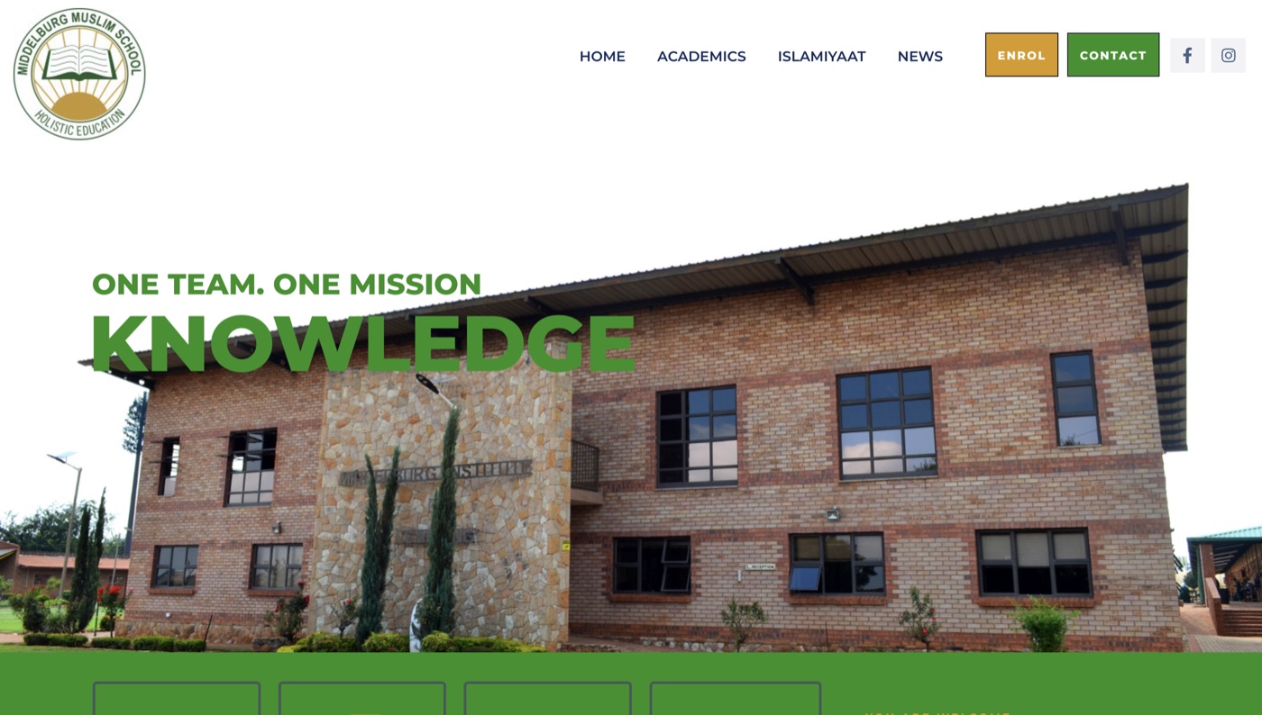 Middleburg Muslim School website homepage
